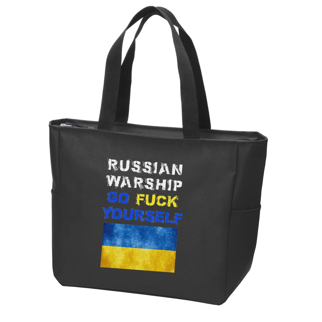 Russian Warship Go F Yourself Zip Tote Bag