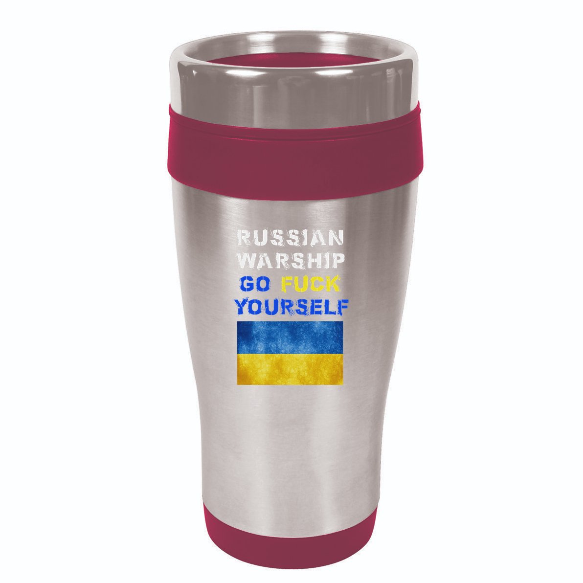 Russian Warship Go F Yourself 16oz Travel Tumbler
