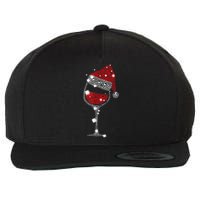 Red Wine Glass Christmas Tee Funny Santa Hat Xmas Gift TShirt Wool Snapback Cap