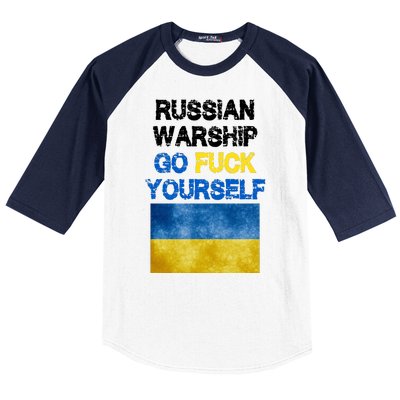 Russian Warship Go Fuck Yourself Baseball Sleeve Shirt