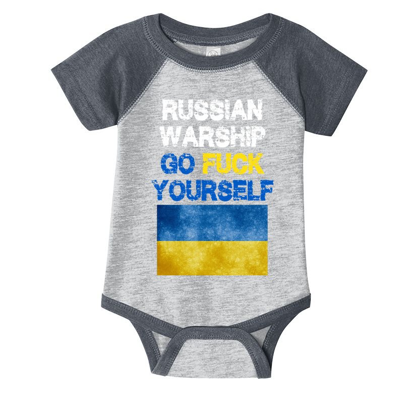 Russian Warship Go Fuck Yourself Infant Baby Jersey Bodysuit
