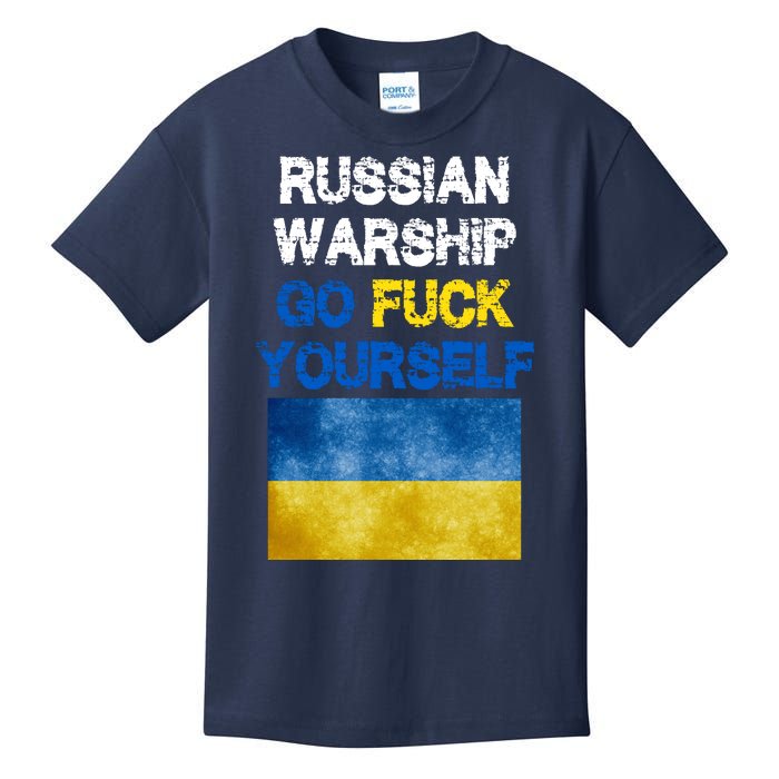 Russian Warship Go Fuck Yourself Kids T-Shirt