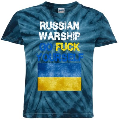 Russian Warship Go Fuck Yourself Kids Tie-Dye T-Shirt