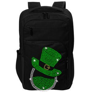 Rhinestone Wine Glasses Drinking St Patricks Day Girl Women Impact Tech Backpack