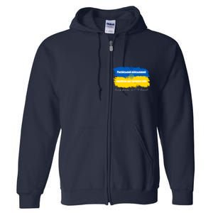 Russian Warship Go F Yourself Ukraine Ukrainian Flag Support Full Zip Hoodie