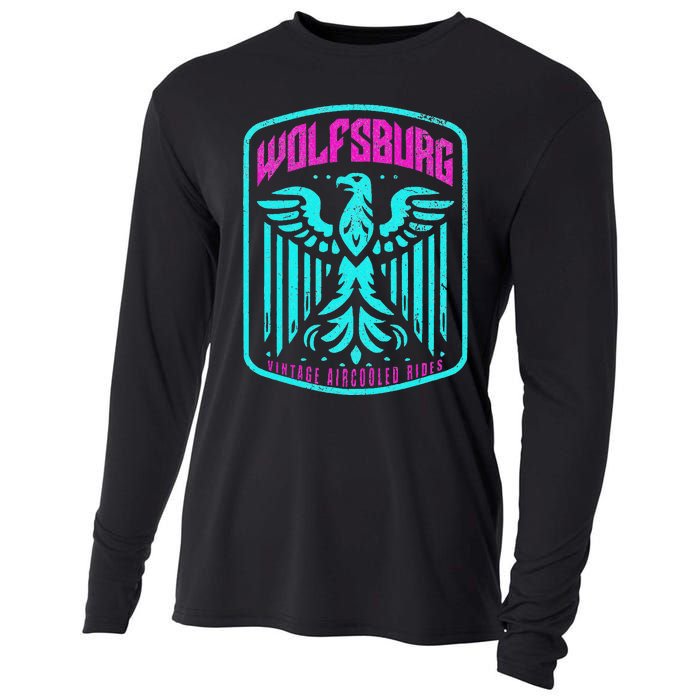 Retro Wolfsburg Germany Deutschland Vintage Air Cooled Rides Cooling Performance Long Sleeve Crew