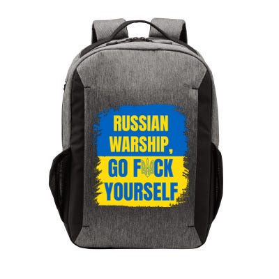 Russian Warship Go F Yourself Ukraine Last Words Ukrainian Flag Vector Backpack