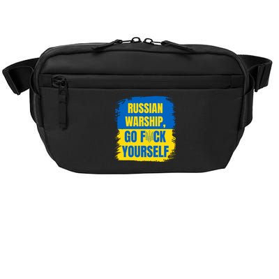 Russian Warship Go F Yourself Ukraine Last Words Ukrainian Flag Crossbody Pack