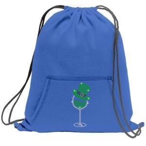 Rhinestone Wine Glasses Ing St Patricks Day Gift Sweatshirt Cinch Pack Bag