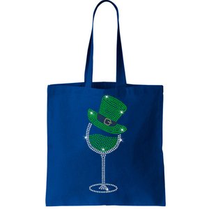 Rhinestone Wine Glasses Ing St Patricks Day Gift Tote Bag