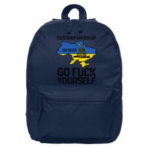 Russian Warship Go F Yourself 16 in Basic Backpack