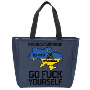 Russian Warship Go F Yourself Zip Tote Bag