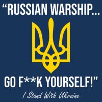 Russian Warship Go F**K Yourself I Stand With Ukraine 7-Panel Snapback Hat