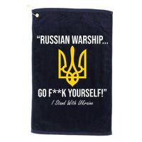 Russian Warship Go F**K Yourself I Stand With Ukraine Golf Towel