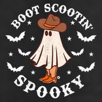 Retro Western Halloween Cute Ghost Funny Boot Scootin Spooky Gift 11oz C Handle Ceramic Mug