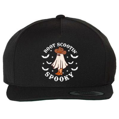 Retro Western Halloween Cute Ghost Funny Boot Scootin Spooky Gift Wool Snapback Cap