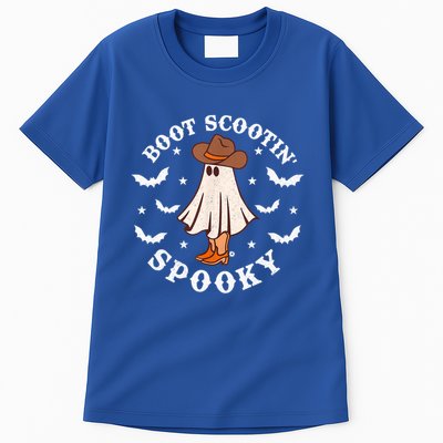 Retro Western Halloween Cute Ghost Funny Boot Scootin Spooky Gift Tall T-Shirt