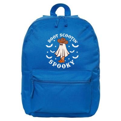 Retro Western Halloween Cute Ghost Funny Boot Scootin Spooky Gift 16 in Basic Backpack