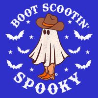 Retro Western Halloween Cute Ghost Funny Boot Scootin Spooky Gift Magnet