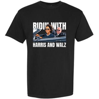 Ridin With Harris And Walz President Kamala Harris Tim Walz Garment-Dyed Heavyweight T-Shirt