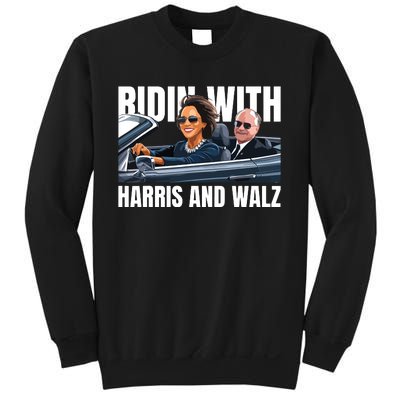 Ridin With Harris And Walz President Kamala Harris Tim Walz Sweatshirt