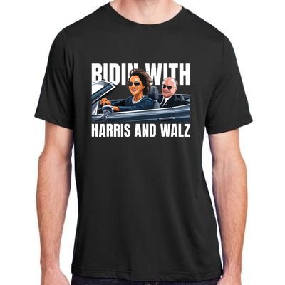 Ridin With Harris And Walz President Kamala Harris Tim Walz Adult ChromaSoft Performance T-Shirt