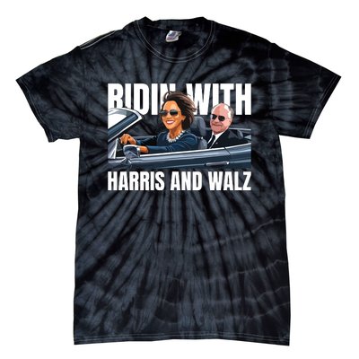 Ridin With Harris And Walz President Kamala Harris Tim Walz Tie-Dye T-Shirt