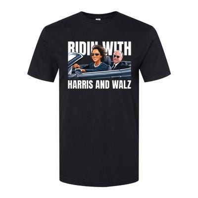 Ridin With Harris And Walz President Kamala Harris Tim Walz Softstyle CVC T-Shirt