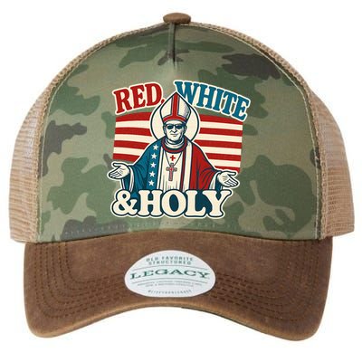 Red White & Holy Pope Leo XIV First American Pope  Legacy Tie Dye Trucker Hat