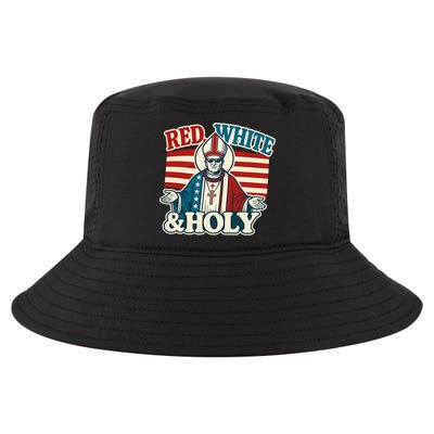 Red White & Holy Pope Leo XIV First American Pope  Cool Comfort Performance Bucket Hat