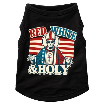 Red White & Holy Pope Leo XIV First American Pope  Doggie Tank