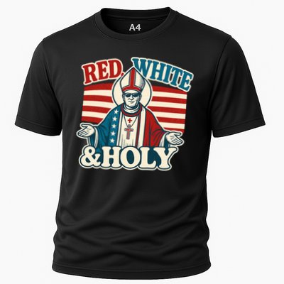 Red White & Holy Pope Leo XIV First American Pope  Performance Shirt