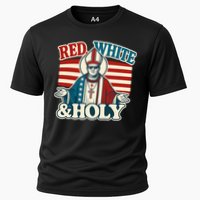 Red White & Holy Pope Leo XIV First American Pope  Cooling Performance Crew T-Shirt
