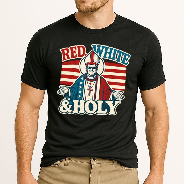 Red White & Holy Pope Leo XIV First American Pope  Cooling Performance Crew T-Shirt