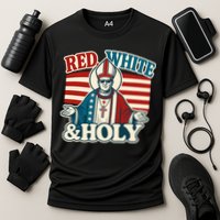 Red White & Holy Pope Leo XIV First American Pope  Cooling Performance Crew T-Shirt