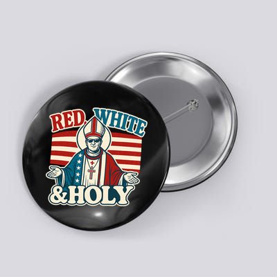 Red White & Holy Pope Leo XIV First American Pope  Button