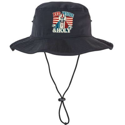 Red White & Holy Pope Leo XIV First American Pope  Bucket Hat