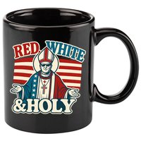Red White & Holy Pope Leo XIV First American Pope  11oz C Handle Ceramic Mug