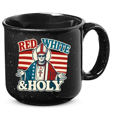 Red White & Holy Pope Leo XIV First American Pope  15oz Campfire Ceramic Mug