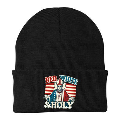 Red White & Holy Pope Leo XIV First American Pope  Beanie