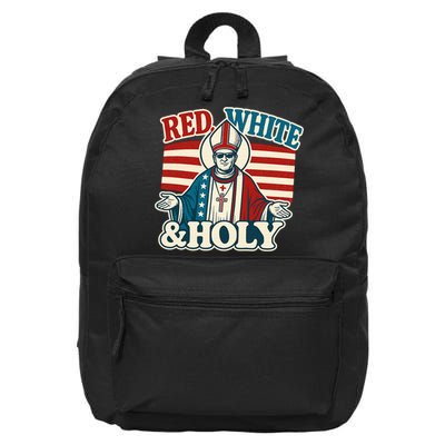 Red White & Holy Pope Leo XIV First American Pope  16 in Basic Backpack