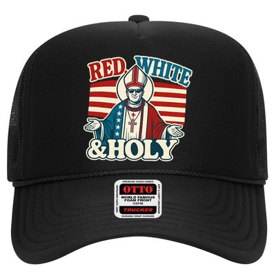 Red White & Holy Pope Leo XIV First American Pope  Trucker Hat