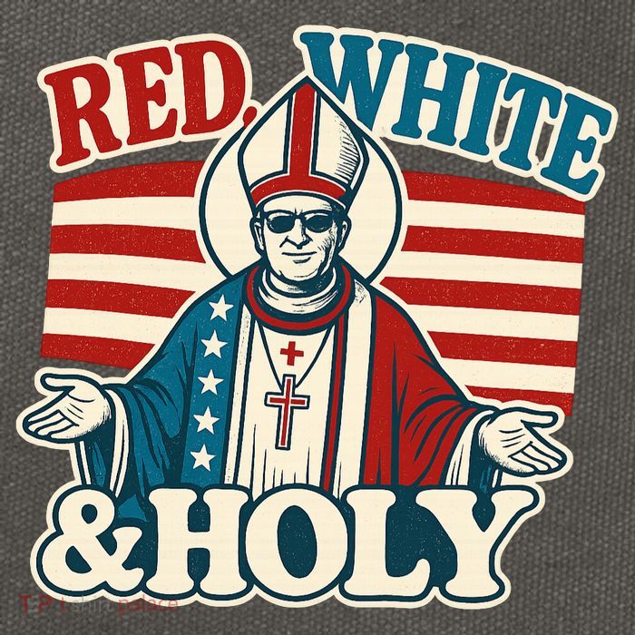 Red White & Holy Pope Leo XIV First American Pope  Cotton Canvas Backpack