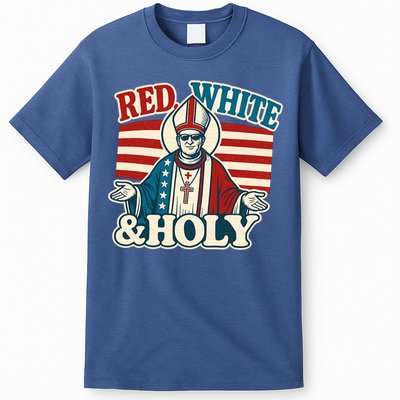 Red White & Holy Pope Leo XIV First American Pope  T-Shirt