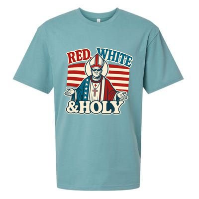 Red White & Holy Pope Leo XIV First American Pope  Sueded Cloud Jersey T-Shirt