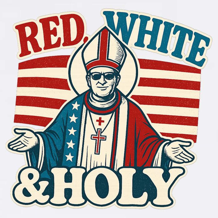 Red White & Holy Pope Leo XIV First American Pope  Garment-Dyed Sweatshirt