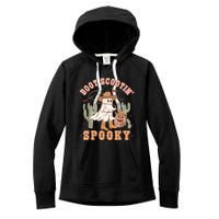 Retro Western Halloween Cowboy Ghost Boot Scootin Spooky Women's Fleece Hoodie