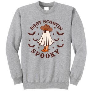 Retro Western Halloween Cute Ghost Funny Boot Scootin Spooky Tall Sweatshirt