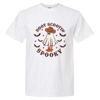 Retro Western Halloween Cute Ghost Funny Boot Scootin Spooky Garment-Dyed Heavyweight T-Shirt