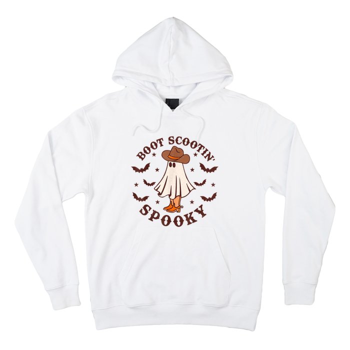 Retro Western Halloween Cute Ghost Funny Boot Scootin Spooky Hoodie